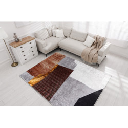Dywan do prania MIRO 52100.801 Geometryczny antypoślizgowy - szary 120x170cm