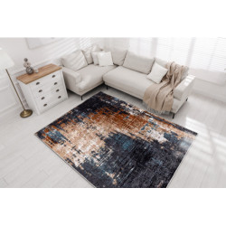 Dywan do prania MIRO 51454.802 Abstrakcja antypoślizgowy - granat / beż 120x170cm
