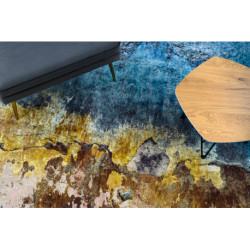 Dywan do prania MIRO 51709.803 Abstrakcja antypoślizgowy - niebieski / złoty 80x150cm