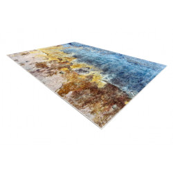 Dywan do prania MIRO 51709.803 Abstrakcja antypoślizgowy - niebieski / złoty 120x170cm Dywan do prania MIRO 51709.803 Abstrakcja antypoślizgowy - niebieski / złoty 120x170cm