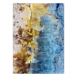 Dywan do prania MIRO 51709.803 Abstrakcja antypoślizgowy - niebieski / złoty 160x220cm