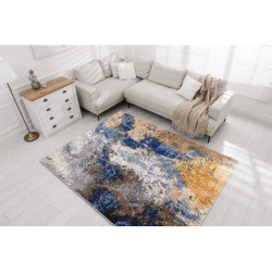 Dywan do prania MIRO 51774.802 Abstrakcja antypoślizgowy - niebieski / beż 140x190cm