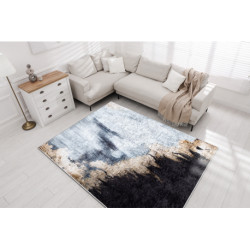 Dywan do prania MIRO 51573.802 Abstrakcja antypoślizgowy - niebieski / złoty 120x170cm
