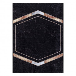 Dywan do prania MIRO 52025.802 Marmur, geometryczny antypoślizgowy - czarny 120x170cm