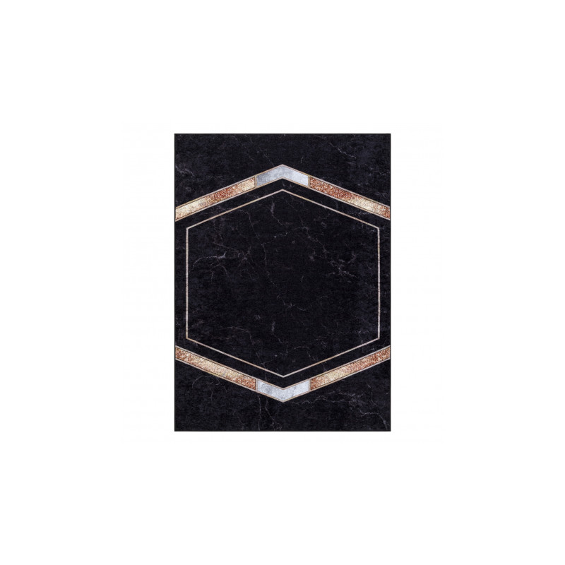 Dywan do prania MIRO 52025.802 Marmur, geometryczny antypoślizgowy - czarny 120x170cm Dywan do prania MIRO 52025.802 Marmur, geometryczny antypoślizgowy - czarny 120x170cm