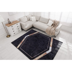 Dywan do prania MIRO 52025.802 Marmur, geometryczny antypoślizgowy - czarny 120x170cm Dywan do prania MIRO 52025.802 Marmur, geometryczny antypoślizgowy - czarny 120x170cm