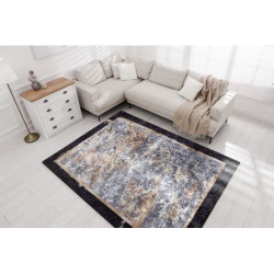 Dywan do prania MIRO 51328.804 Abstrakcja antypoślizgowy - szary / złoty 120x170cm Dywan do prania MIRO 51328.804 Abstrakcja antypoślizgowy - szary / złoty 120x170cm
