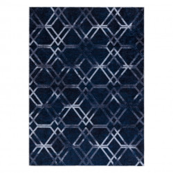 Dywan do prania MIRO 51805.802 Geometryczny, kratka antypoślizgowy - niebieski 200x290cm