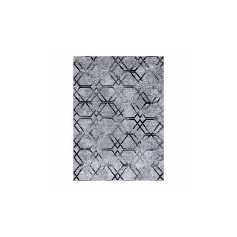 Dywan do prania MIRO 51805.803 Geometryczny, kratka antypoślizgowy - szary 120x170cm