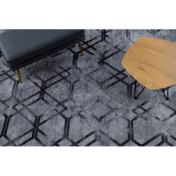 Dywan do prania MIRO 51805.803 Geometryczny, kratka antypoślizgowy - szary 120x170cm
