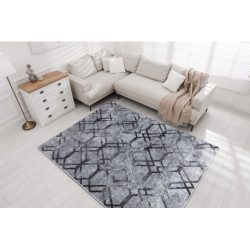 Dywan do prania MIRO 51805.803 Geometryczny, kratka antypoślizgowy - szary 160x220cm Dywan do prania MIRO 51805.803 Geometryczny, kratka antypoślizgowy - szary 160x220cm