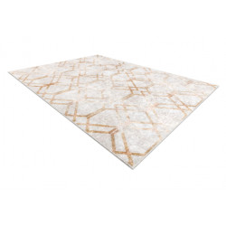 Dywan do prania MIRO 51805.804 Geometryczny, kratka antypoślizgowy - złoty 120x170cm