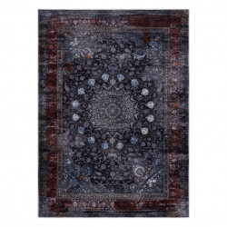 Dywan do prania MIRO 51600.810 Rozeta, ramka antypoślizgowy - granat 160x220cm