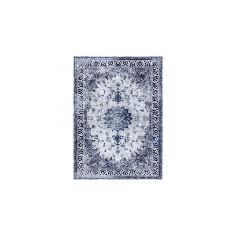 Dywan do prania MIRO 51822.812 Rozeta, ramka antypoślizgowy - granat 120x170cm