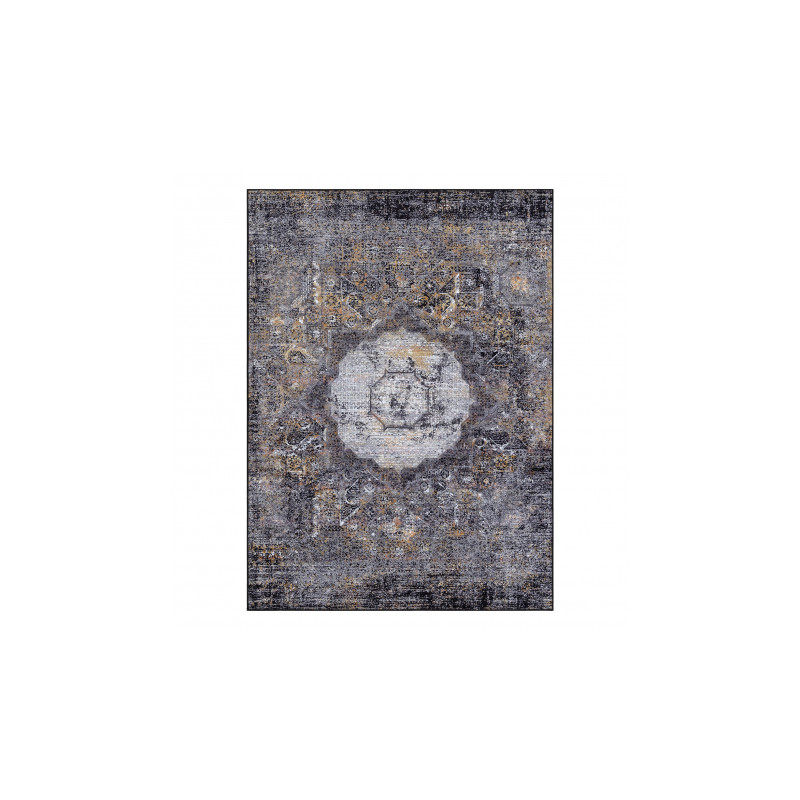 Dywan do prania MIRO 51453.805 Rozeta, vintage antypoślizgowy - szary 80x150cm