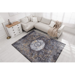 Dywan do prania MIRO 51453.805 Rozeta, vintage antypoślizgowy - szary 80x150cm