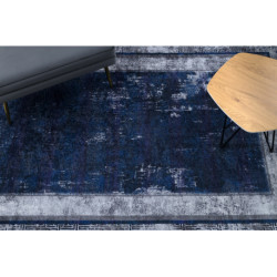 Dywan do prania MIRO 51676.813 Grecki vintage, ramka antypoślizgowy - granat 80x150cm