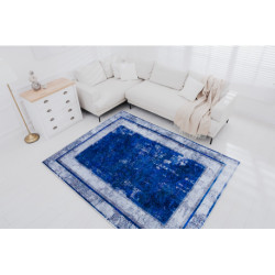 Dywan do prania MIRO 51676.813 Grecki vintage, ramka antypoślizgowy - granat 160x220cm Dywan do prania MIRO 51676.813 Grecki vintage, ramka antypoślizgowy - granat 160x220cm