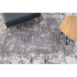 Dywan do prania MIRO 51864.804 Vintage, kratka antypoślizgowy - szary 80x150cm