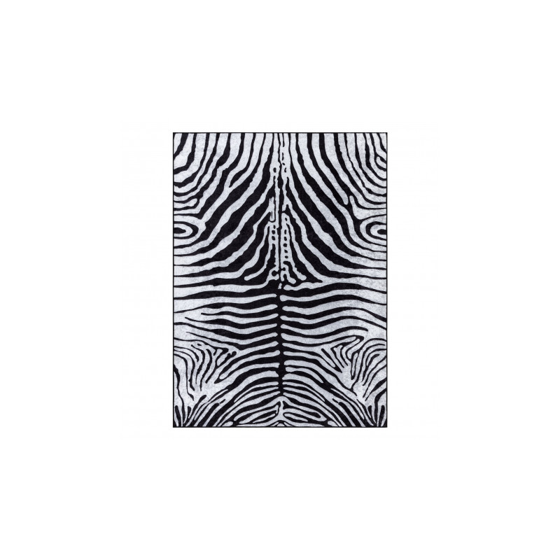 Dywan do prania MIRO 51331.803 Zebra antypoślizgowy - czarny / biały 120x170cm