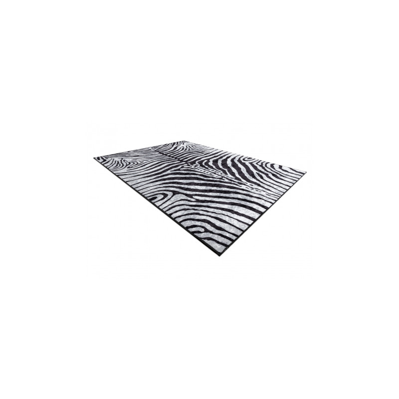 Dywan do prania MIRO 51331.803 Zebra antypoślizgowy - czarny / biały 140x190cm