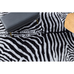 Dywan do prania MIRO 51331.803 Zebra antypoślizgowy - czarny / biały 140x190cm
