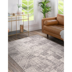 Dywan wełniany ANGEL 7890 / 52042 Jodełka, chevron beż / szary 120x170cm