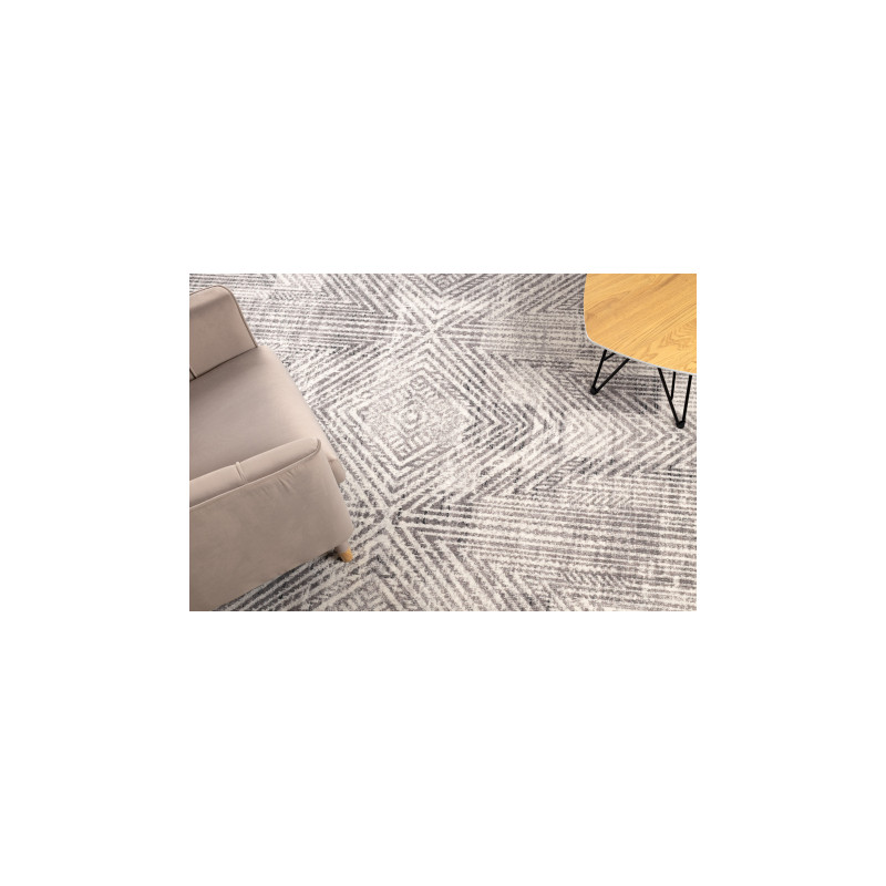 Dywan wełniany ANGEL 7890 / 52042 Jodełka, chevron beż / szary 120x170cm