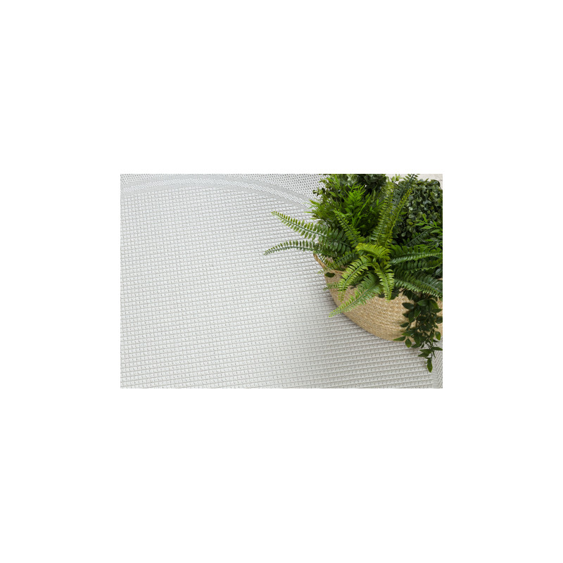 Dywan TIMO 5979 koło SZNURKOWY SIZAL outdoor ramka biały  koło 120cm
