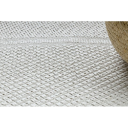 Dywan TIMO 5979 koło SZNURKOWY SIZAL outdoor ramka biały  koło 150cm