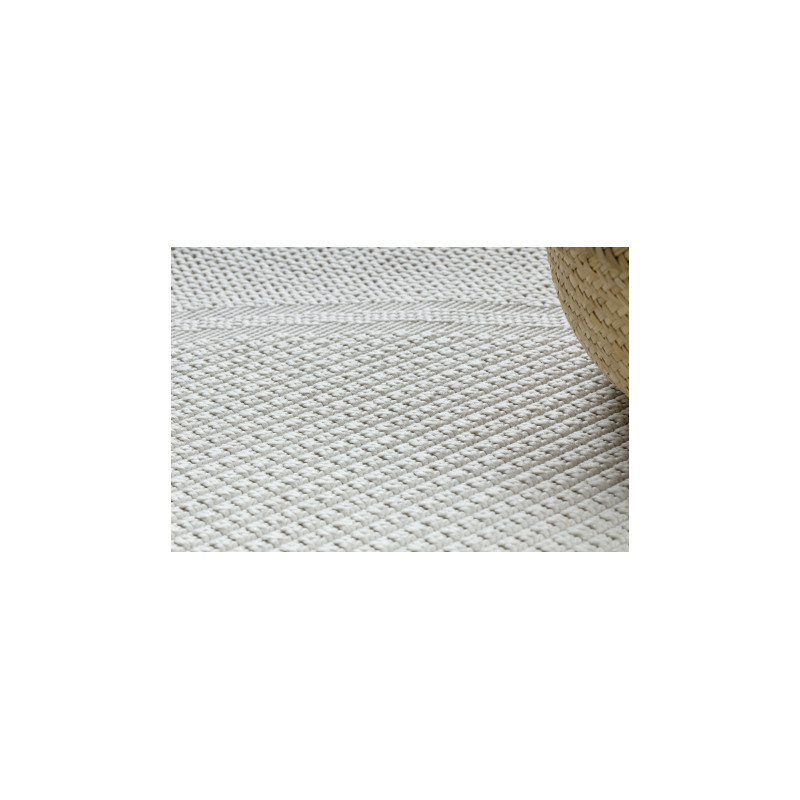 Dywan TIMO 5979 koło SZNURKOWY SIZAL outdoor ramka biały  koło 150cm