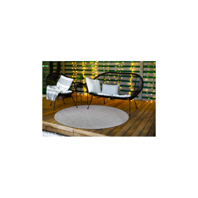 Dywan TIMO 6272 koło SZNURKOWY SIZAL outdoor jasny szary koło 150cm