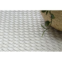 Dywan TIMO 6272 koło SZNURKOWY SIZAL outdoor biały  koło 120cm