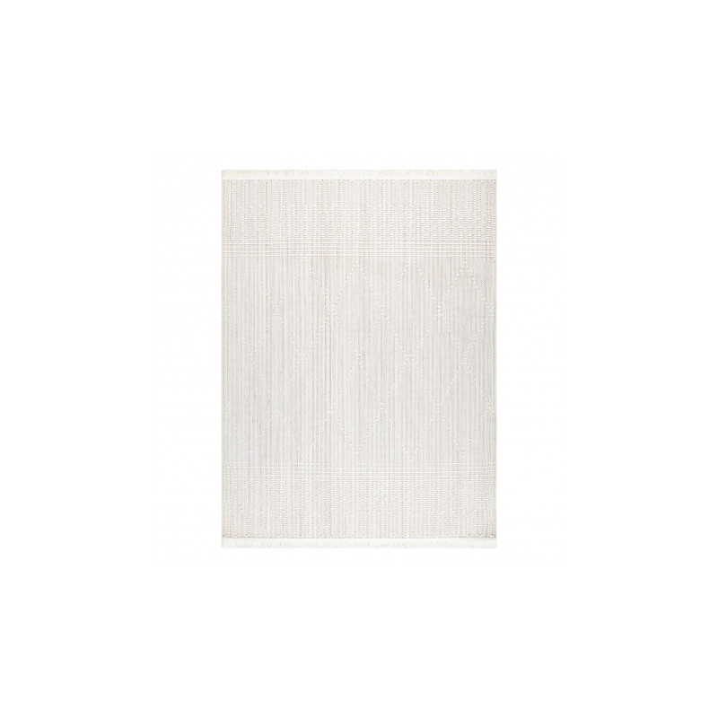 Dywan NANO EM52A Romby, pętelkowy, płasko tkany biały 120x170cm