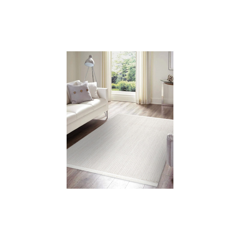 Dywan NANO EM52A Romby, pętelkowy, płasko tkany biały 140x190cm Dywan NANO EM52A Romby, pętelkowy, płasko tkany biały 140x190cm