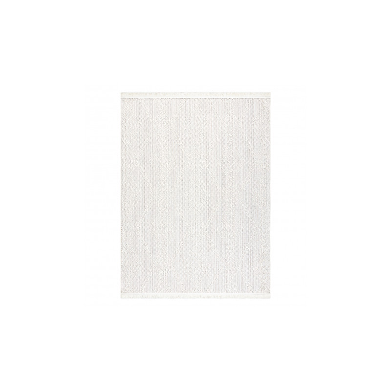 Dywan NANO EN14A Romby, pętelkowy, płasko tkany biały 120x170cm
