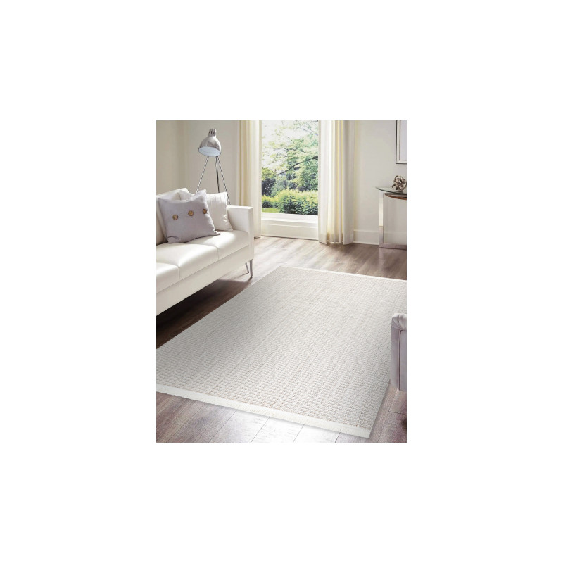 Dywan NANO FH72A Melanż, pętelkowy, płasko tkany biały 180x270cm