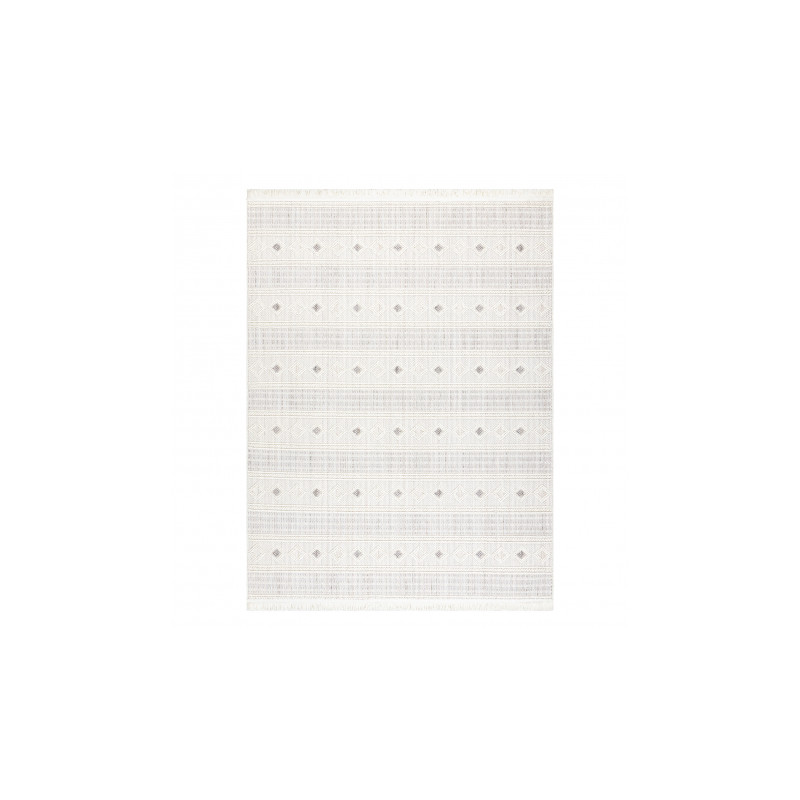 Dywan NANO FH69A Romby, pętelkowy, płasko tkany biały / szary 80x150cm