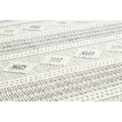 Dywan NANO FH69A Romby, pętelkowy, płasko tkany biały / szary 80x150cm