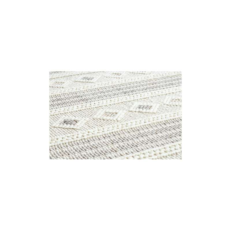 Dywan NANO FH69A Romby, pętelkowy, płasko tkany biały / szary 240x330cm