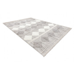 Dywan NANO EO61A Romby, pętelkowy, płasko tkany szary / biały 120x170cm Dywan NANO EO61A Romby, pętelkowy, płasko tkany szary / biały 120x170cm