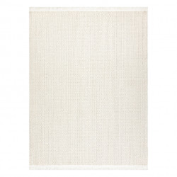 Dywan NANO FJ86B Jodełka, chevron, płasko tkany biały 120x170cm