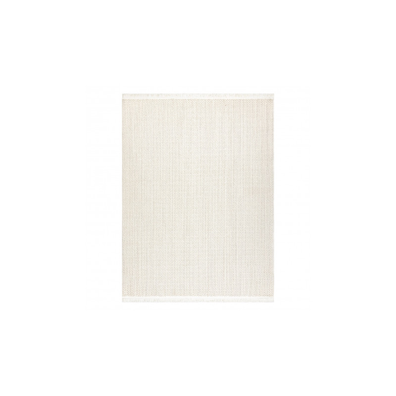 Dywan NANO FJ86B Jodełka, chevron, płasko tkany biały 120x170cm Dywan NANO FJ86B Jodełka, chevron, płasko tkany biały 120x170cm