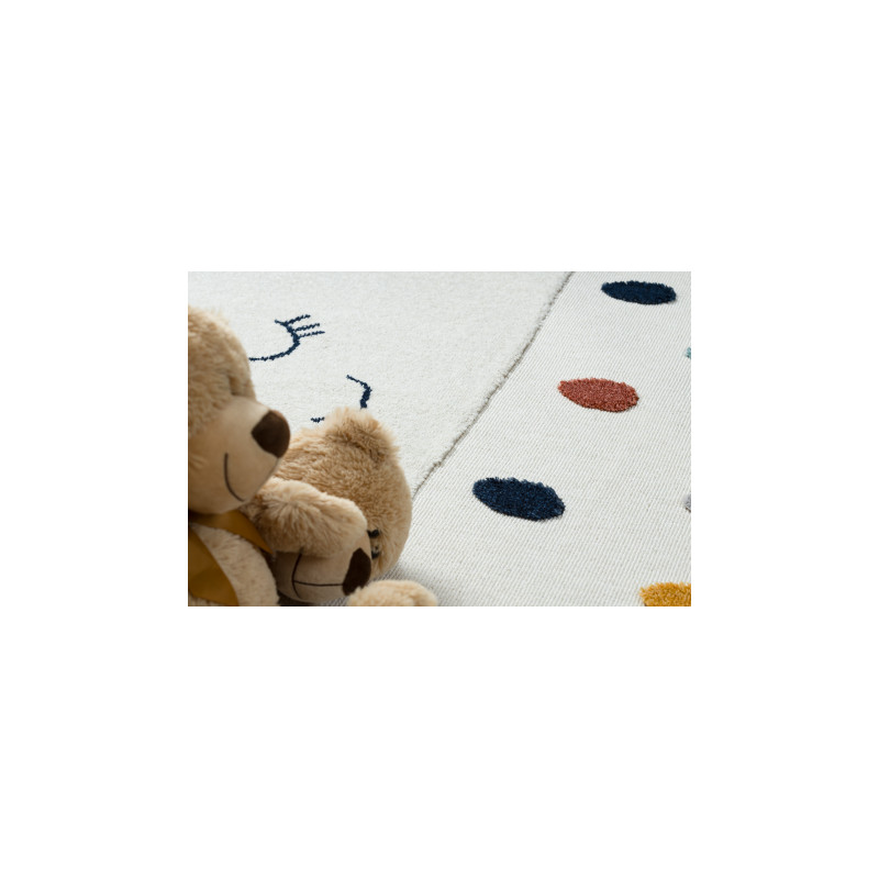 Dywan YOYO GD63 biały / granatowy - Chmurka, krople dla dzieci, strukturalny, sensoryczny Frędzle 80x150cm Dywan YOYO GD63 biały / granatowy - Chmurka, krople dla dzieci, strukturalny, sensoryczny Frędzle 80x150cm