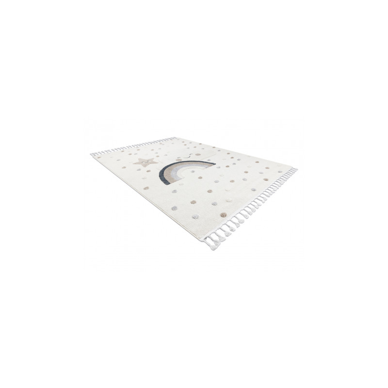 Dywan YOYO EY78 biały / beż - Chmurka, Tęcza, kropki dla dzieci, strukturalny, sensoryczny Frędzle 200x290cm Dywan YOYO EY78 biały / beż - Chmurka, Tęcza, kropki dla dzieci, strukturalny, sensoryczny Frędzle 200x290cm