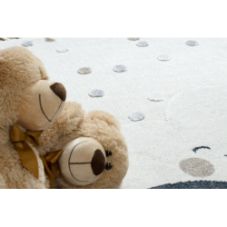 Dywan YOYO EY78 biały / beż - Chmurka, Tęcza, kropki dla dzieci, strukturalny, sensoryczny Frędzle 200x290cm Dywan YOYO EY78 biały / beż - Chmurka, Tęcza, kropki dla dzieci, strukturalny, sensoryczny Frędzle 200x290cm