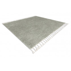 Dywan kwadratowy BERBER 9000 zielony Frędzle berberyjski marokański shaggy 120x120cm
