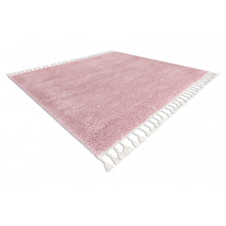 Dywan kwadratowy BERBER 9000 różowy Frędzle berberyjski marokański shaggy 120x120cm