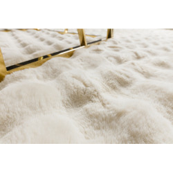 Dywan BUBBLE kość słoniowa 12 IMITACJA FUTRA KRÓLIKA strukturalny 3D 160x220cm