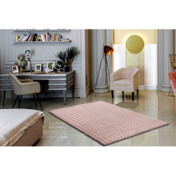 Dywan BUBBLE pudrowy róż 45 IMITACJA FUTRA KRÓLIKA strukturalny 3D 80x150cm Dywan BUBBLE pudrowy róż 45 IMITACJA FUTRA KRÓLIKA strukturalny 3D 80x150cm